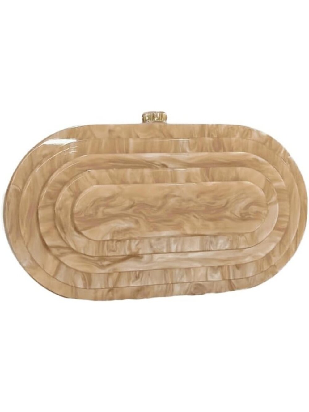 Glitter Shell Shape Acrylic Evening Clutch Bag - Crossbody Purse for Women